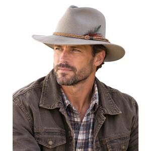 Broken Hill Collection Brumby Jack Wool Felt Outback Hat Tan Size 7  Australia